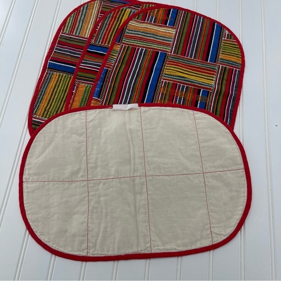 Begoro Maid Set of 4 Colorful African Print Oblong Placemats Made in Ghana - Picture 6 of 7